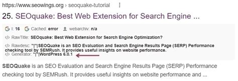 https //www.seoquake.com|SEO Parameters .